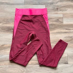 Heroine Sport Ribbed High Rise Leggings Tights Waisted Full Length Size S